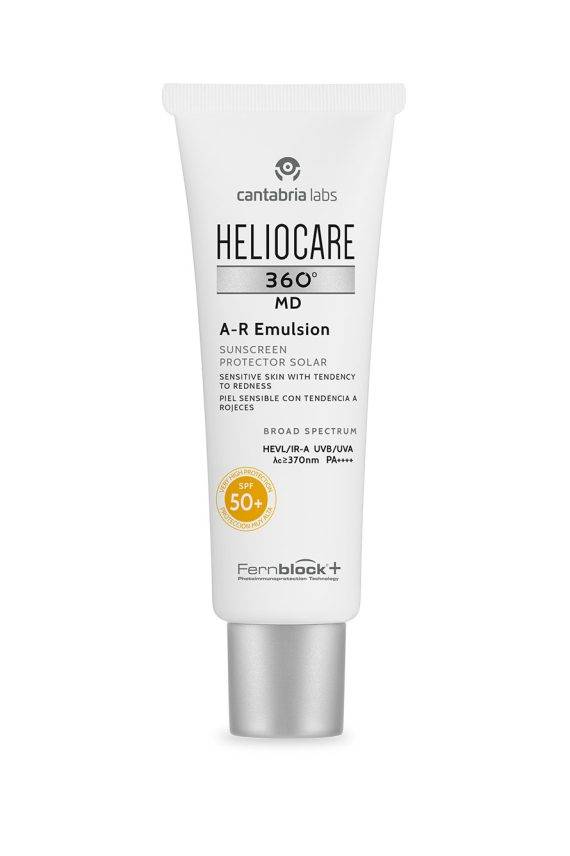 HELIOCARE MD A-R Emulsion SPF 50+ es un avanzado protector solar diseñado especialmente para pieles sensibles propensas al enrojecimiento